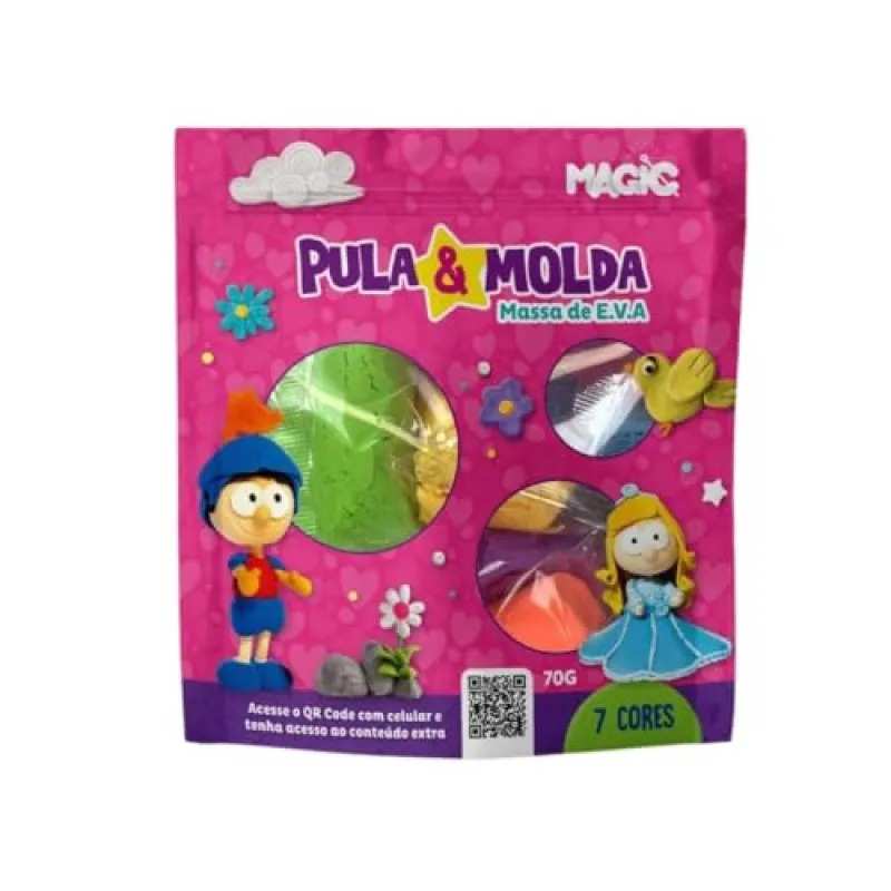 MASSINHA DE MODELAR PULA PULA PRINCESA C/7 